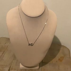 Sterling Silver Heart Infinity Necklace
